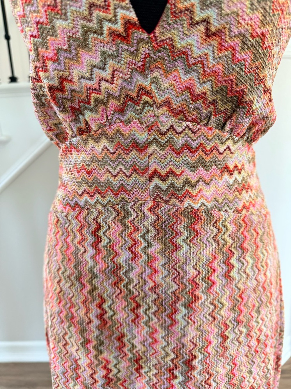 Ramy Brook Henrietta Missoni inspired Chevron Halter Maxi Dress NWT Size 10